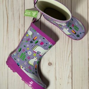 🆕🔥Kid Made Modern Unicorn Rain Garden Boots